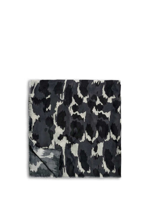 Katie Loxton Brush Stroke Leopard Printed Scarf, Grey