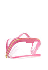 MEDIUM CLEAR FOLD OUT WASH BAG SUGAR PINK