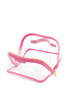 MEDIUM CLEAR FOLD OUT WASH BAG SUGAR PINK