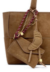 CORD PURSE CARAMEL SUEDETTE