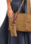 CORD PURSE CARAMEL SUEDETTE