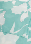 PRINTED FOIL SCARF FLORAL SAGE