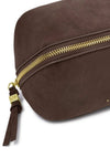 Katie Loxton Fold Out Suedette Mirror Makeup Bag, Brown