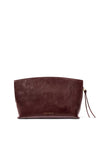 Katie Loxton Freya Patent Crackle Clutch, Burgundy