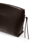 Katie Loxton Freya Patent Crackle Clutch, Chocolate Brown