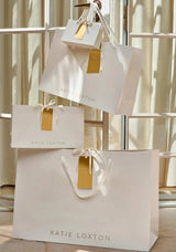 Katie Loxton Freya Patent Crackle Clutch, Chocolate Brown