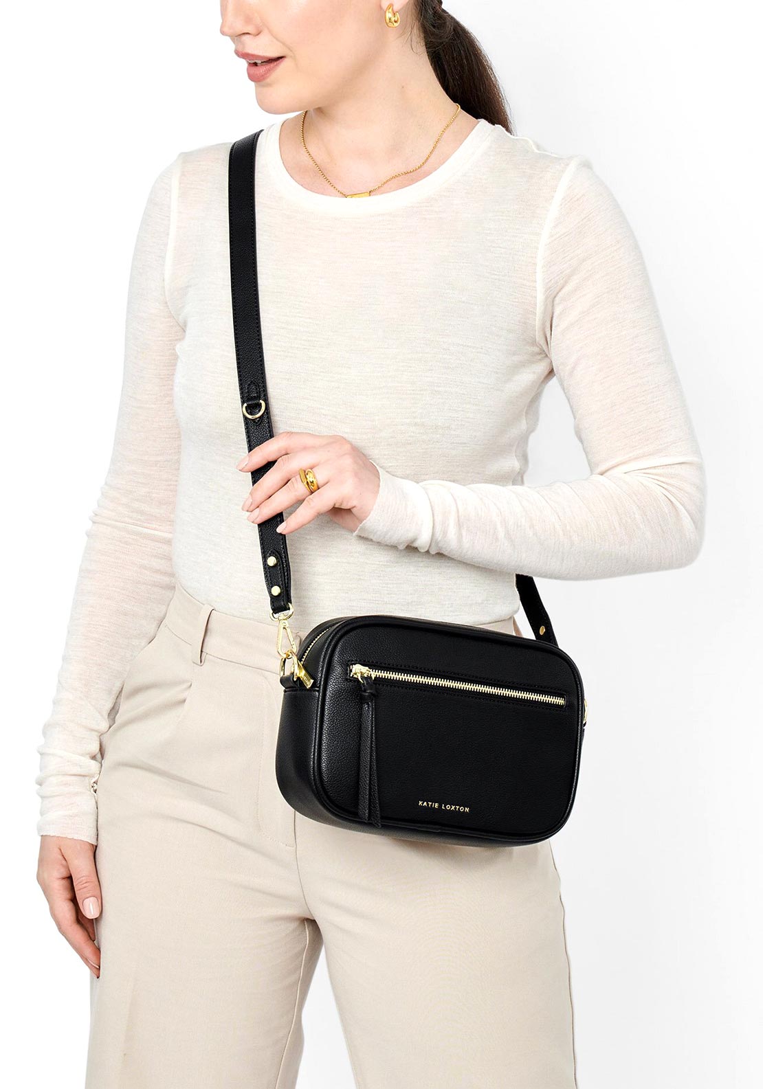 Katie Loxton Hallie Crossbody Bag, Black