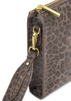 Katie Loxton Avery Slim Leopard Printed Crossbody Bag, Brown