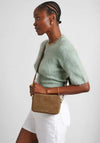 Katie Loxton Avery Quilted Suedette Small Crossbody Bag, Tan