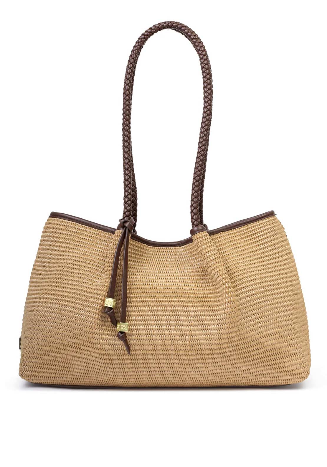 Katie Loxton Nova Raffia Small Shoulder Tote, Brown