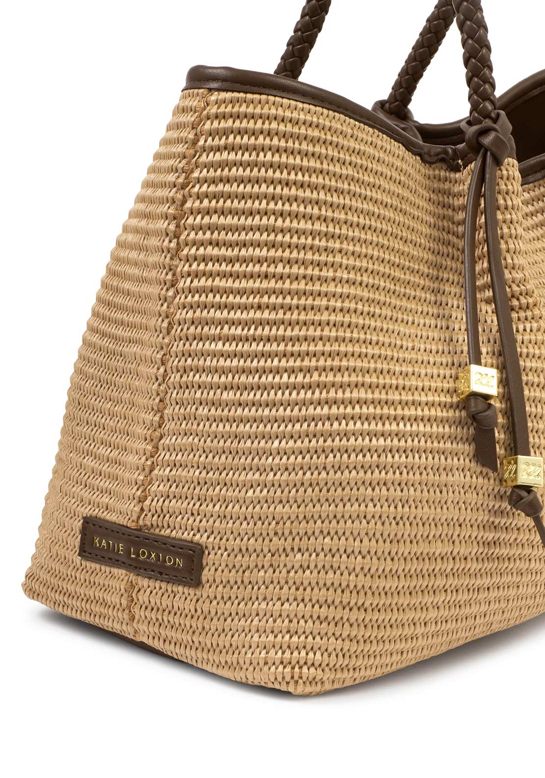 Katie Loxton Nova Raffia Small Shoulder Tote, Brown