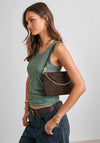 Katie Loxton Cord Small Suedette Shoulder Bag, Brown