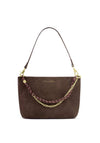 Katie Loxton Cord Small Suedette Shoulder Bag, Brown