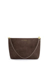 Katie Loxton Cord Small Suedette Shoulder Bag, Brown