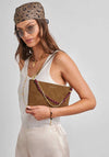 Katie Loxton Cord Small Suedette Shoulder Bag, Tan