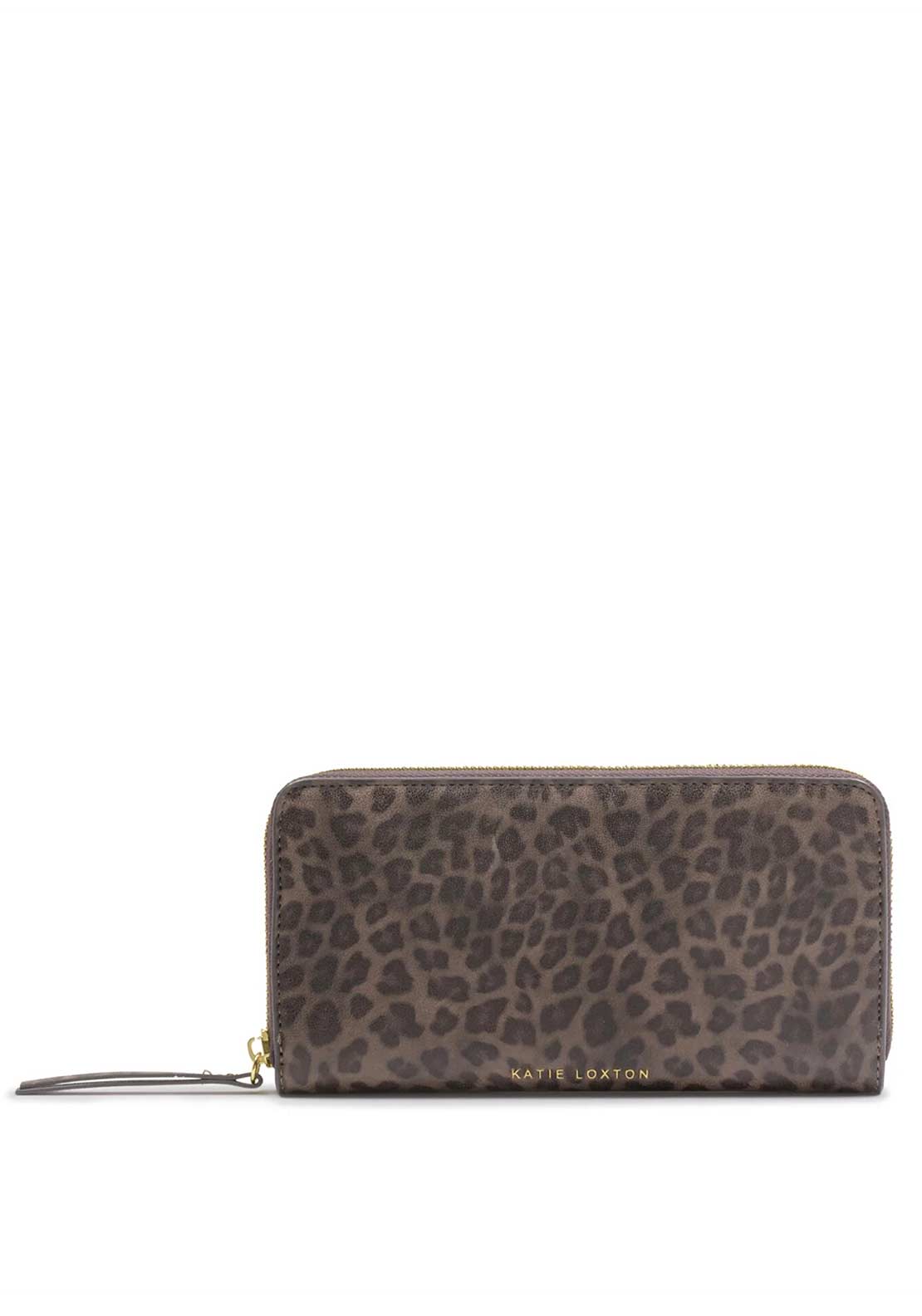 Katie Loxton Leopard Printed Large Wallet, Brown