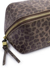 Katie Loxton Leopard Printed Fold-Out Mirror Makeup Bag, Brown