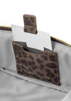 Katie Loxton Leopard Printed Fold-Out Mirror Makeup Bag, Brown