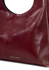 LALA PATENT CRACKLE SLOUCH SHOULDER BAG