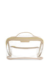 LARGE CLEAR FOLD-OUT WASH BAG  Lght Taupe