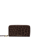 Katie Loxton Large Suedette Leopard Print Wallet, Brown
