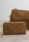 LARGE PURSE CARAMEL SUEDETTE