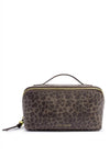 Katie Loxton Soho Leopard Print Medium Makeup & Wash Bag, Brown