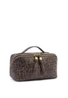 Katie Loxton Soho Leopard Print Medium Makeup & Wash Bag, Brown