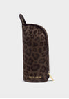 Katie Loxton Leopard Print Travel Makeup Brush Set & Case, Brown
