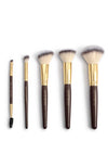 Katie Loxton Leopard Print Travel Makeup Brush Set & Case, Brown