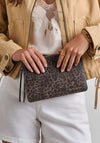 Katie Loxton Leopard Printed Tassel Charm Pouch, Brown