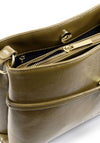 Katie Loxton Lori Patent Crackle Shoulder Bag, Olive Green