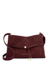 Katie Loxton Lori Suedette Shoulder Bag, Burgundy
