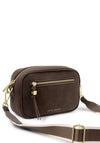 Katie Loxton Lottie Suedette Crossbody Bag, Chocolate Brown