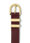 Katie Loxton Medium/Large Patent Crackle Buckle Belt, Burgundy