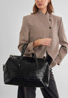 Katie Loxton Milan Croc Print Travel Cabin Bag, Black