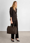Katie Loxton Milan Woven Travel Cabin Bag, Chocolate Brown