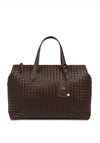 Katie Loxton Milan Woven Travel Cabin Bag, Chocolate Brown