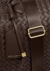 Katie Loxton Milan Woven Travel Cabin Bag, Chocolate Brown