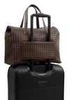 Katie Loxton Milan Woven Travel Cabin Bag, Chocolate Brown