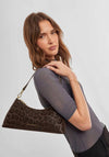 Katie Loxton Miley Leopard Print Small Shoulder Bag, Brown