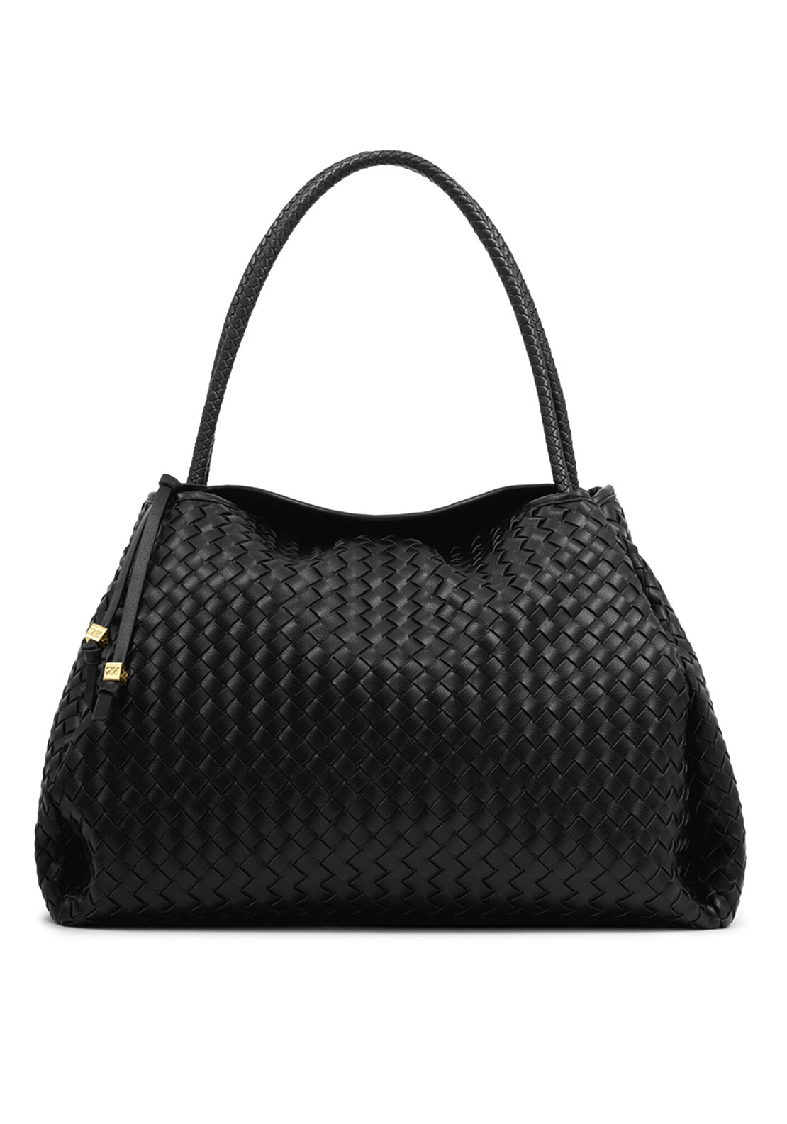 Katie Loxton Nova Hand Woven Large Shoulder Bag, Black