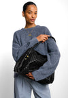 Katie Loxton Nova Hand Woven Large Shoulder Bag, Black
