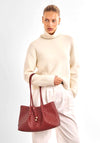 Katie Loxton Nova Hand Woven Medium Shoulder Tote Bag, Red