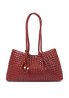 Katie Loxton Nova Hand Woven Medium Shoulder Tote Bag, Red