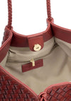 Katie Loxton Nova Hand Woven Medium Shoulder Tote Bag, Red