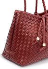 Katie Loxton Nova Hand Woven Medium Shoulder Tote Bag, Red