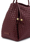 Katie Loxton Nova Hand Woven Large Shoulder Bag, Burgundy