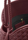 Katie Loxton Nova Hand Woven Large Shoulder Bag, Burgundy