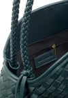 Katie Loxton Nova Hand Woven Large Shoulder Bag, Teal